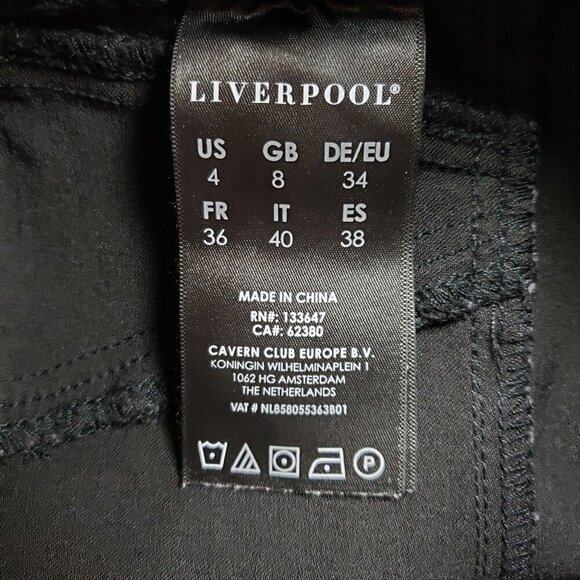 Liverpool Moto‎ Jeans Womens 4 Black Pull On Mid Rise Ankle Zipper - Picture 9 of 10